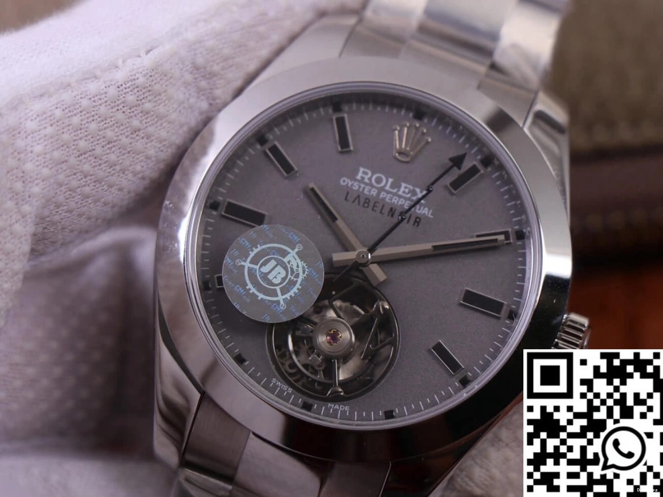 Base watch 116400 Milgauss Replica Rolex JB Label Design case LNT01HS-001 Noir Silver Factory 1105